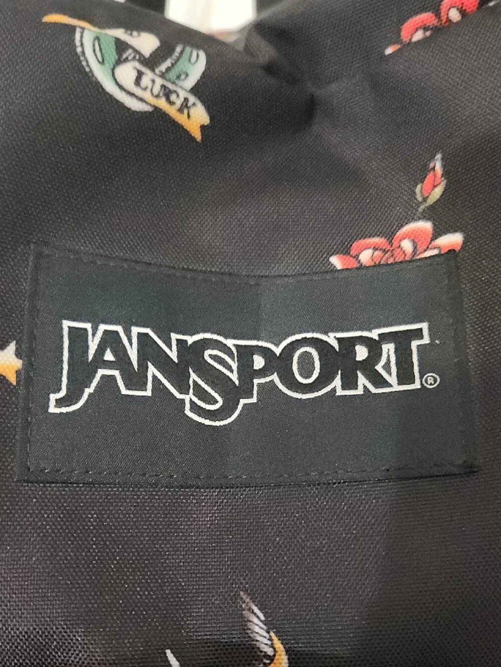 ​JanSport SuperBreak Traditional Tattoo Flash Print Backpack | Rose Swallow Good